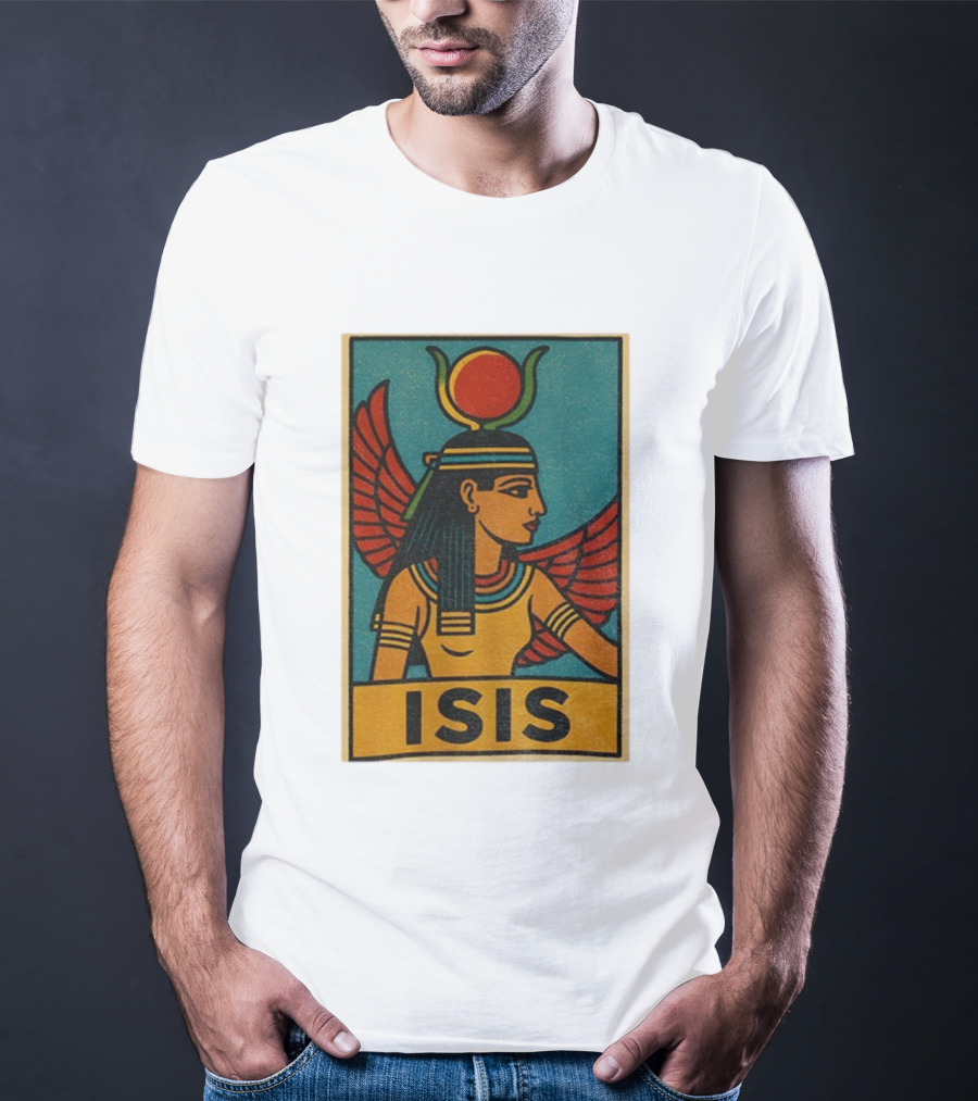 Isis Egyptian Goddess Comic Style For Mythology Fans And Divine Feminine Seekers T-Shirt