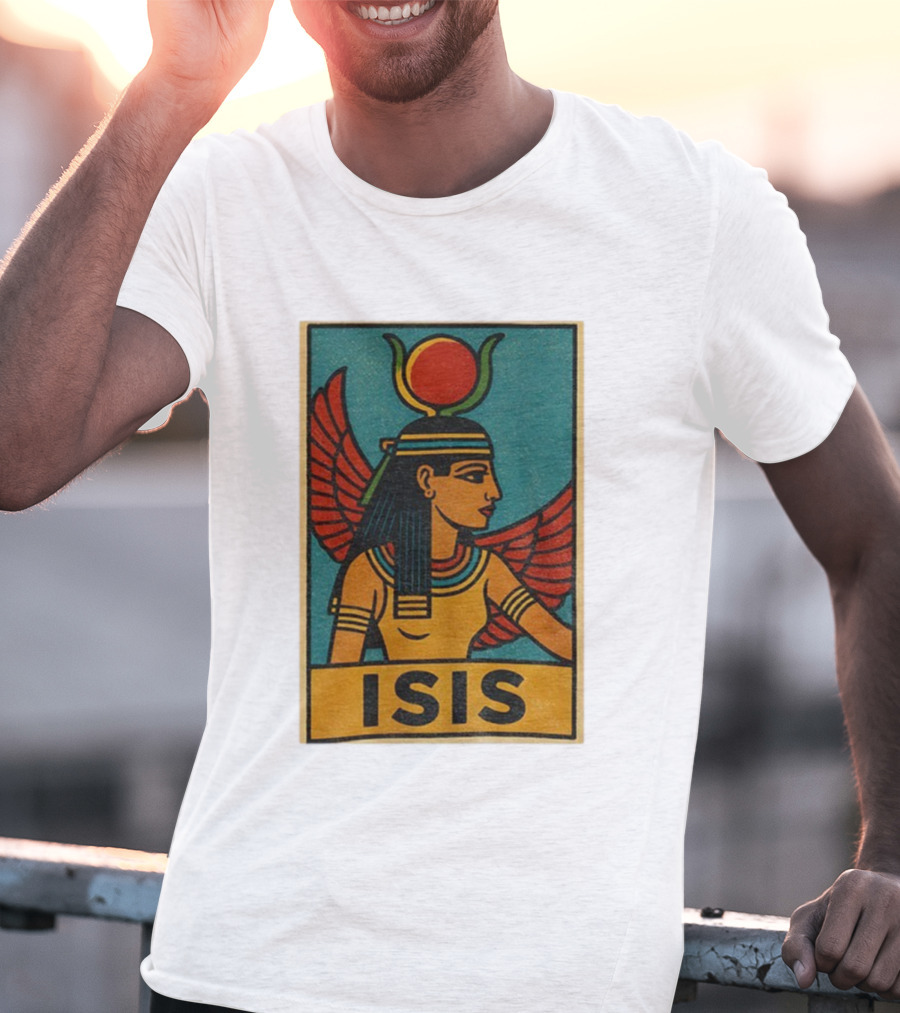 Isis Egyptian Goddess Comic Style For Mythology Fans And Divine Feminine Seekers T-Shirt