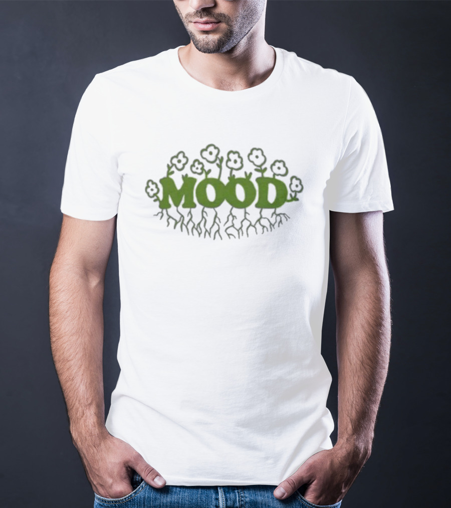 Mood Roots With Flowers Design T-Shirt