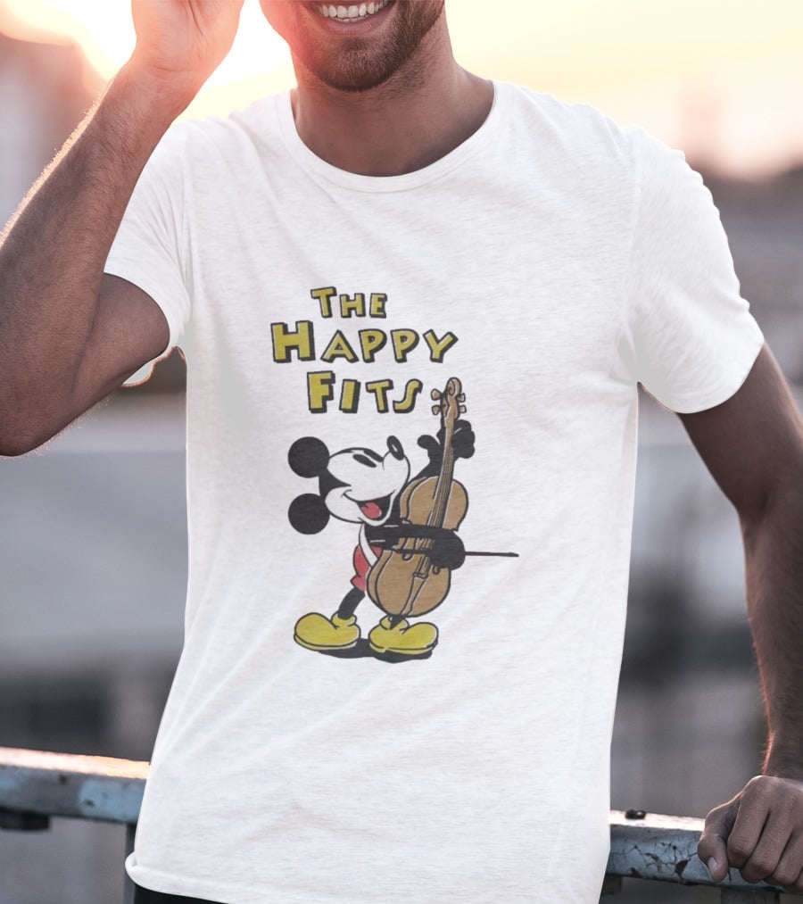 The Happy Fits Steamboat Willie Mickey Mouse Cello Violin T-Shirt