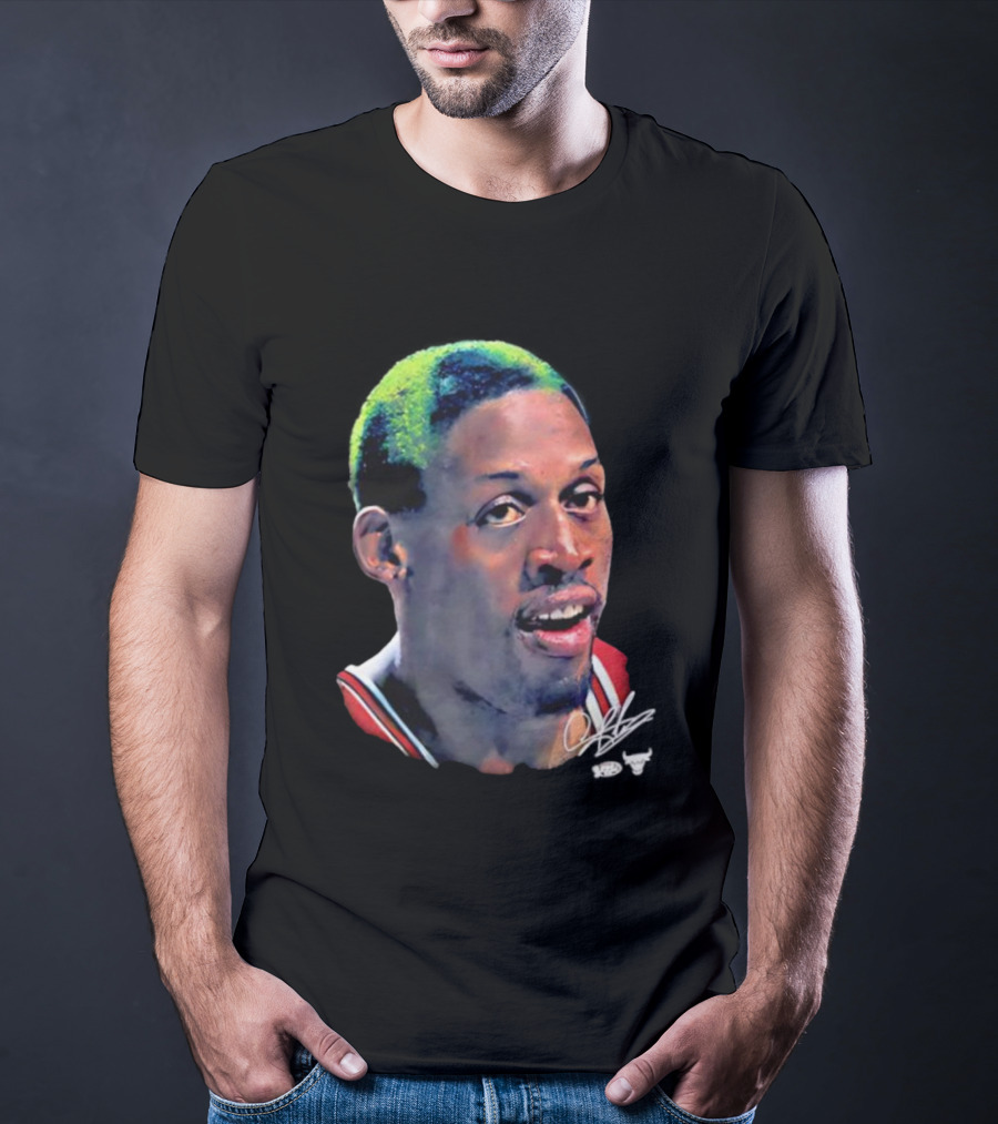 Chicago Bulls Dennis Rodman Big Face Signature T-Shirt