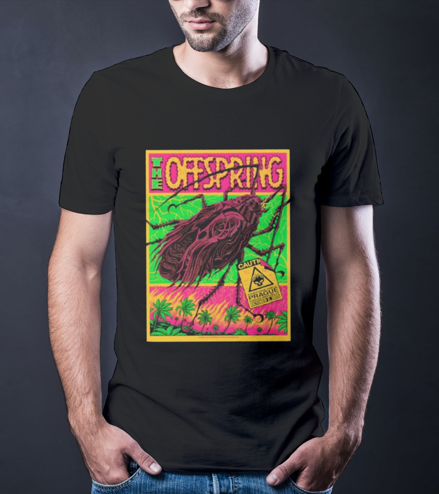 The Offspring Fortuna Hall Prague October 2nd 2025 Caution Insect T-Shirt
