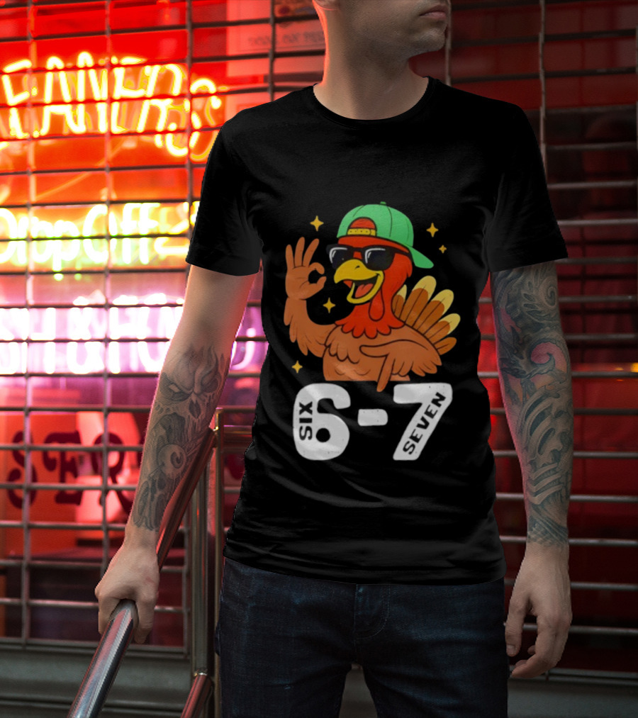Six Seven Turkey Meme Gen Z Alpha Style T-Shirt