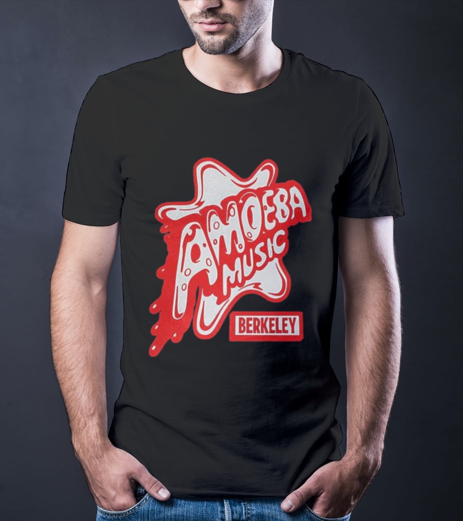 Amoeba Music Berkeley Retro Dripping Logo Marcus Kim T-Shirt