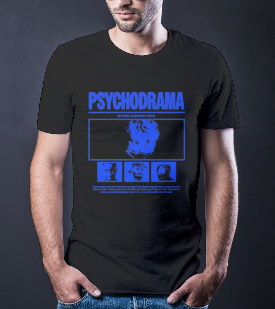 Dave Psychodrama Blue Face Iconic Music Album Art T-Shirt