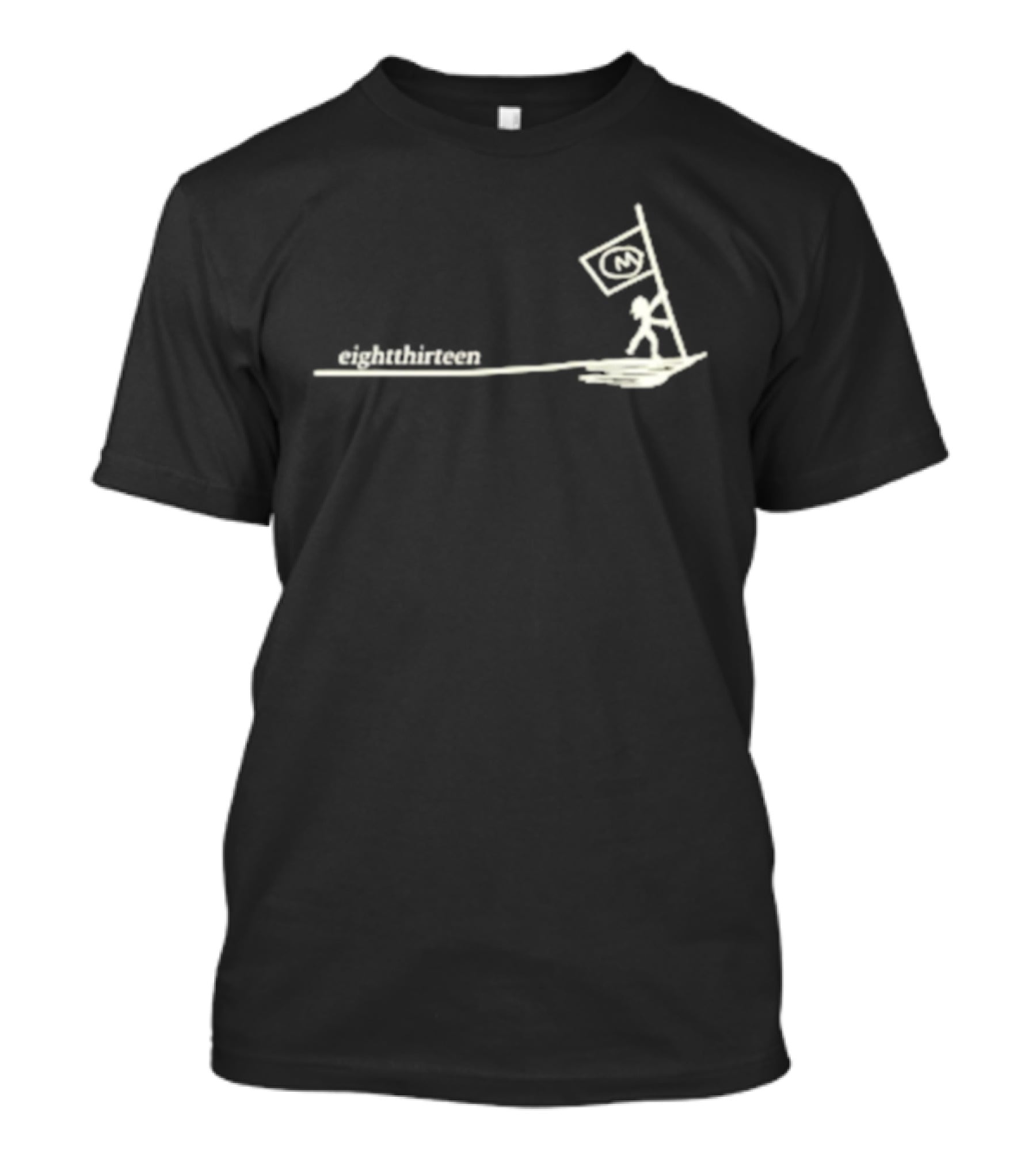EightThirteen Stick Figure Carrying Flag Icon T-Shirt