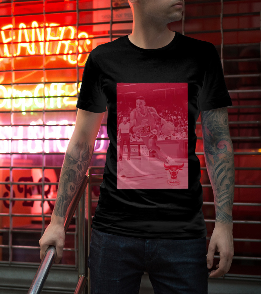 Chicago Bulls Scottie Pippen 33 Windy City NBA Basketball T-Shirt