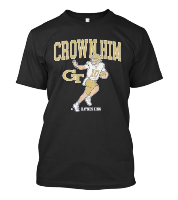 Crown Him GT 10 Georgia Tech Yellow Jackets Football T-Shirt