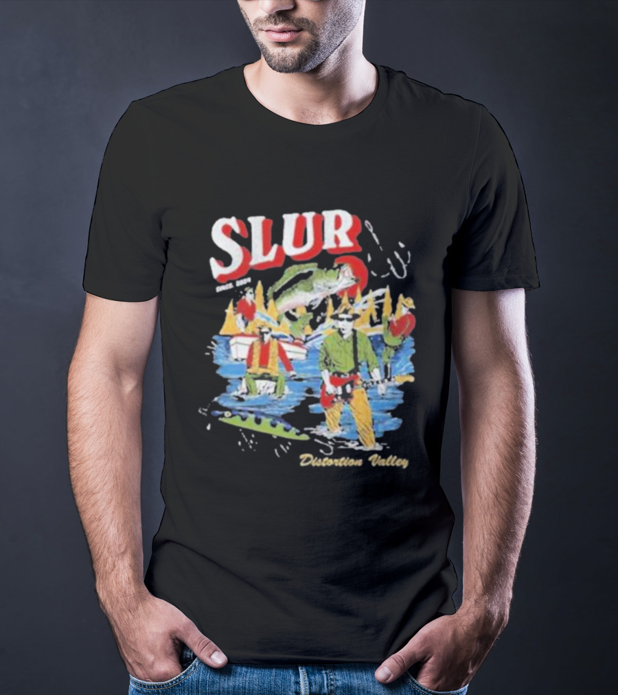 Slur Distortion Valley River Adventure Band Surprise T-Shirt