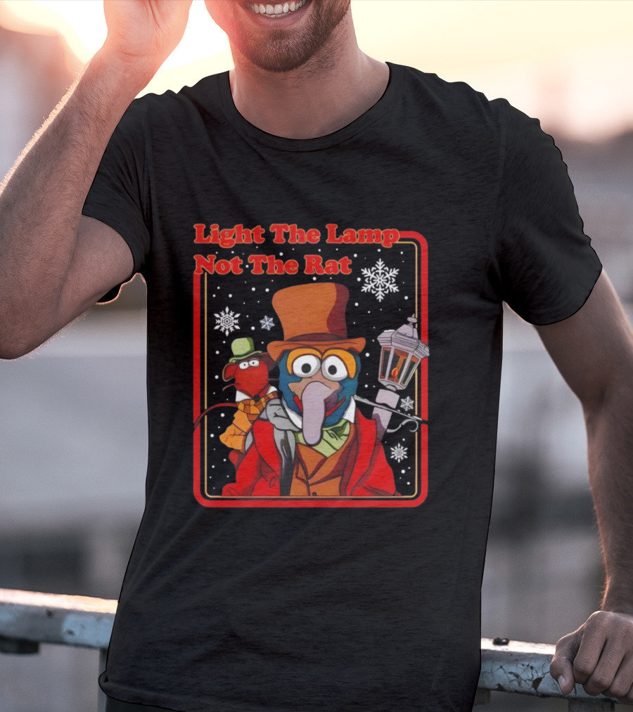 Gonzo Rizzo The Muppets Christmas Carol Light The Lamp Not The Rat T-Shirt