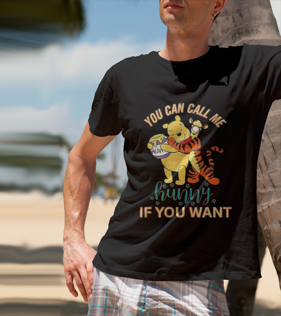 Winnie The Pooh You Can Call Me Hunny Tigger Hugging Image T-Shirt