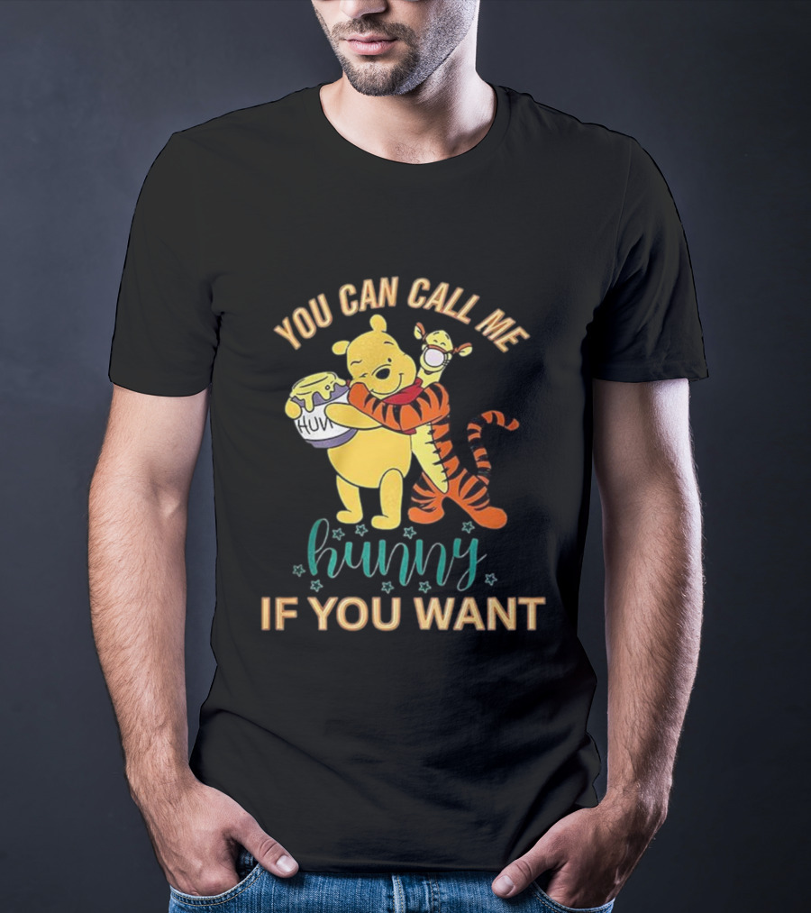 Winnie The Pooh You Can Call Me Hunny Tigger Hugging Image T-Shirt
