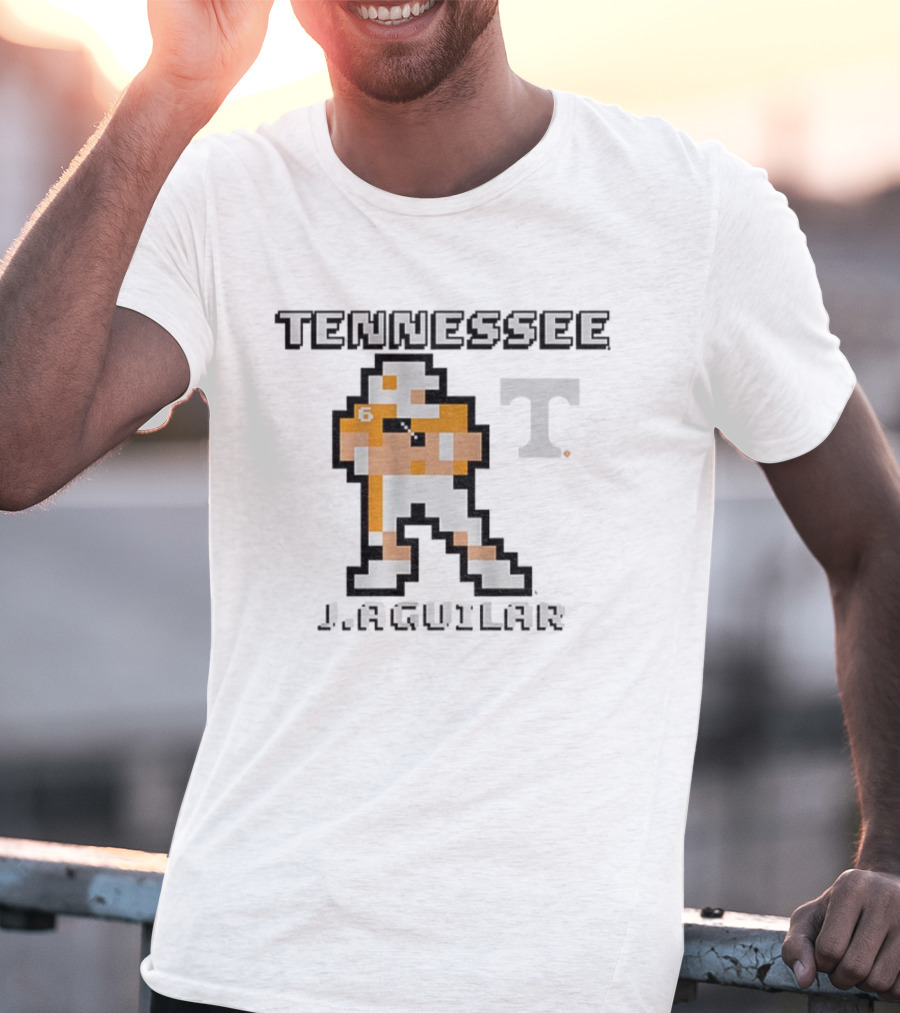 Tennessee Volunteers J. Aguilar Retro 8Bit Football 2025 T-Shirt