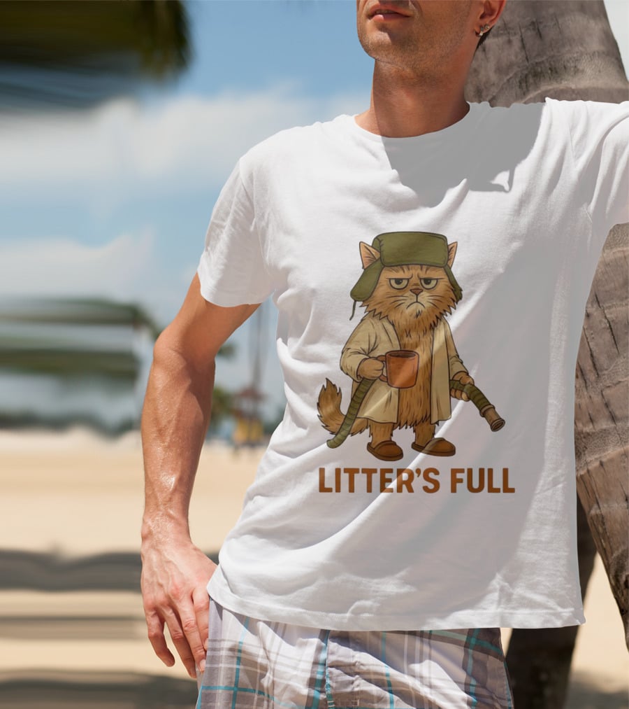 Litter’s Full Cat Coffee And Hose Hat T-Shirt