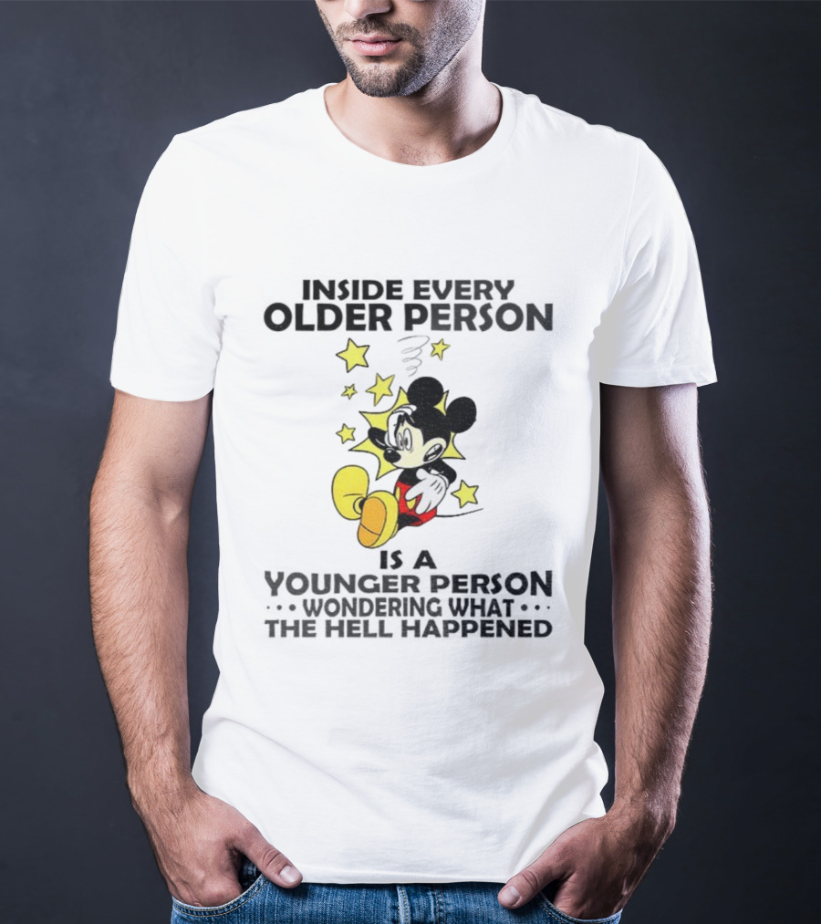 Mickey Younger Person Wondering What The Hell Happened Stars T-Shirt