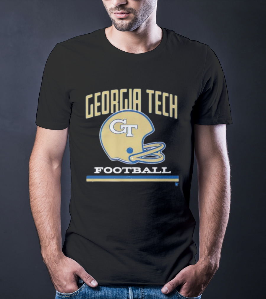Georgia Tech Football Helmet GT Yellow Jackets T-Shirt