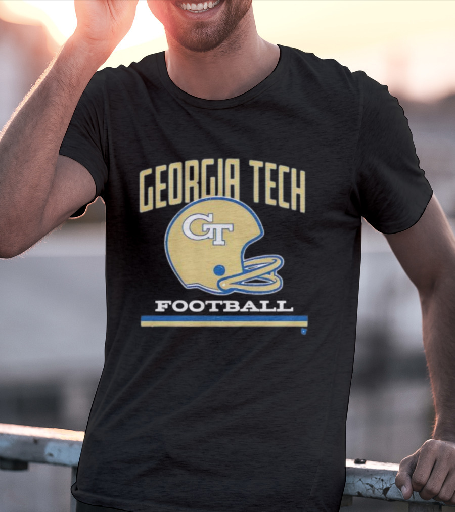 Georgia Tech Football Helmet GT Yellow Jackets T-Shirt