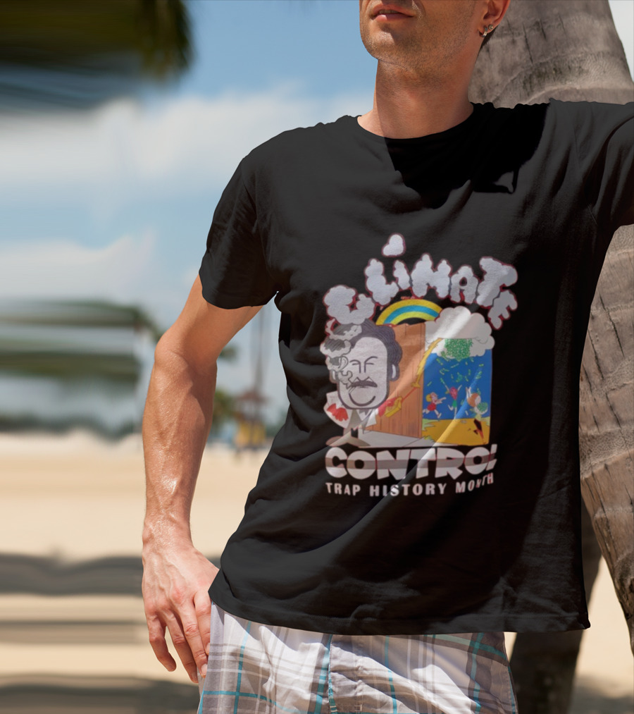 Jmacworldwide Climate Control Trap History Month Rainbow Cartoon Style T-Shirt
