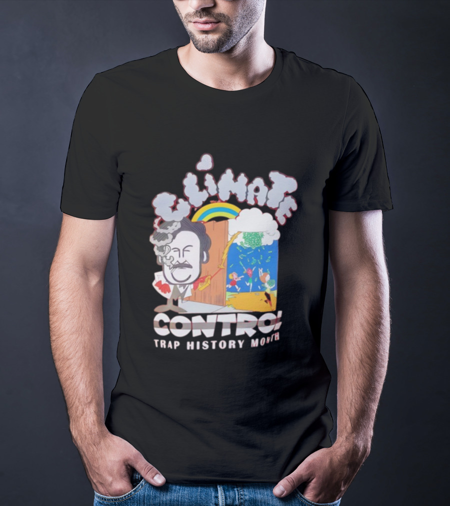 Jmacworldwide Climate Control Trap History Month Rainbow Cartoon Style T-Shirt