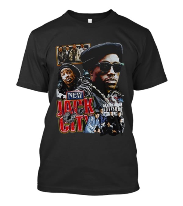 New Jack City Vintage Style Parental Advisory Explicit Content 90s Crime Drama Retro Fashion T-Shirt