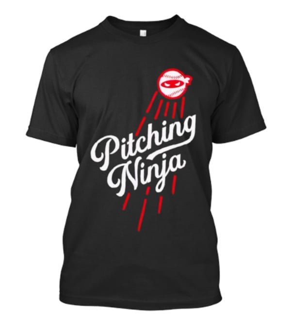 Pitching Ninja Baseball Ninja Los Angeles Dodgers MLB T-Shirt