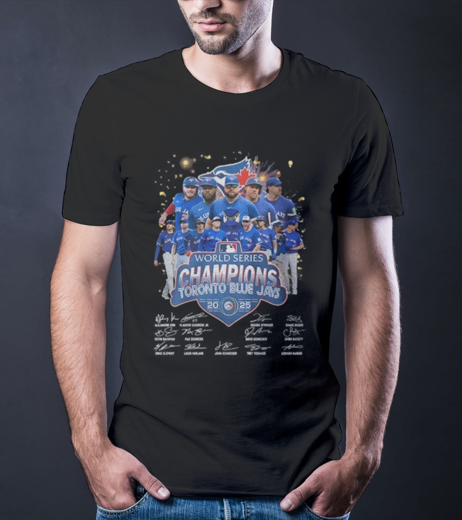 World Series Champions Toronto Blue Jays 2025 MLB Baseball Team Celebration T-Shirt