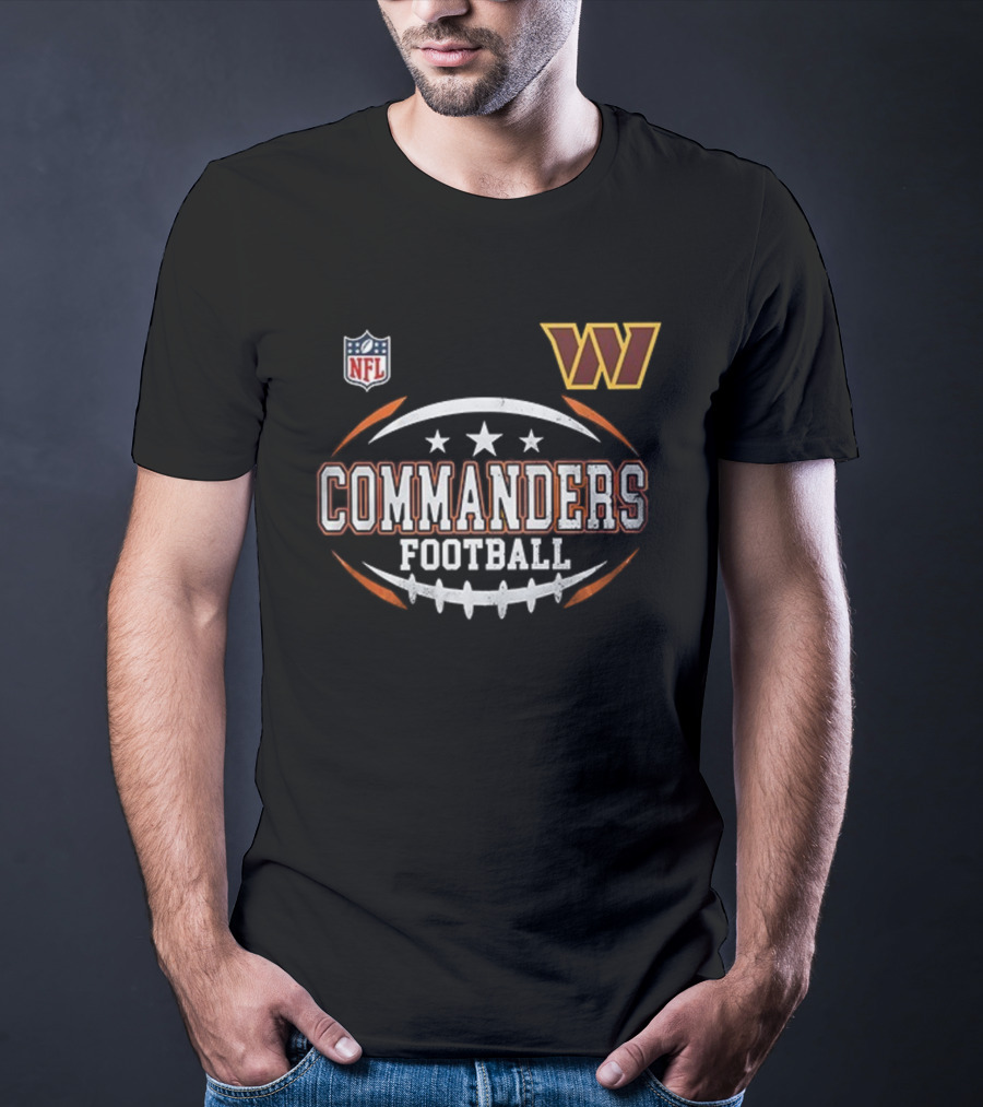 NFL Washington Commanders Football Harley Davidson Motorcycle T-Shirt