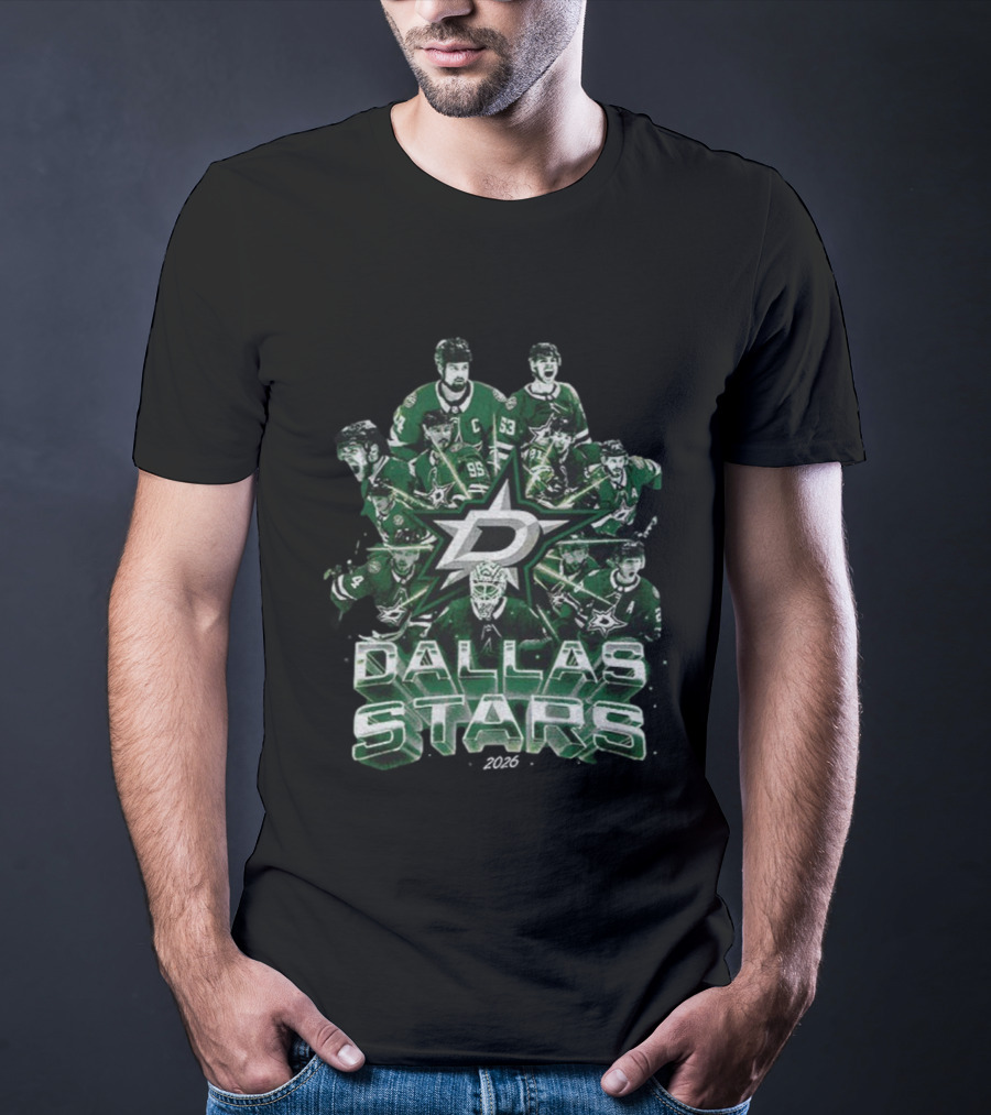 Dallas Stars 2026 Vintage Team Player Montage T-Shirt
