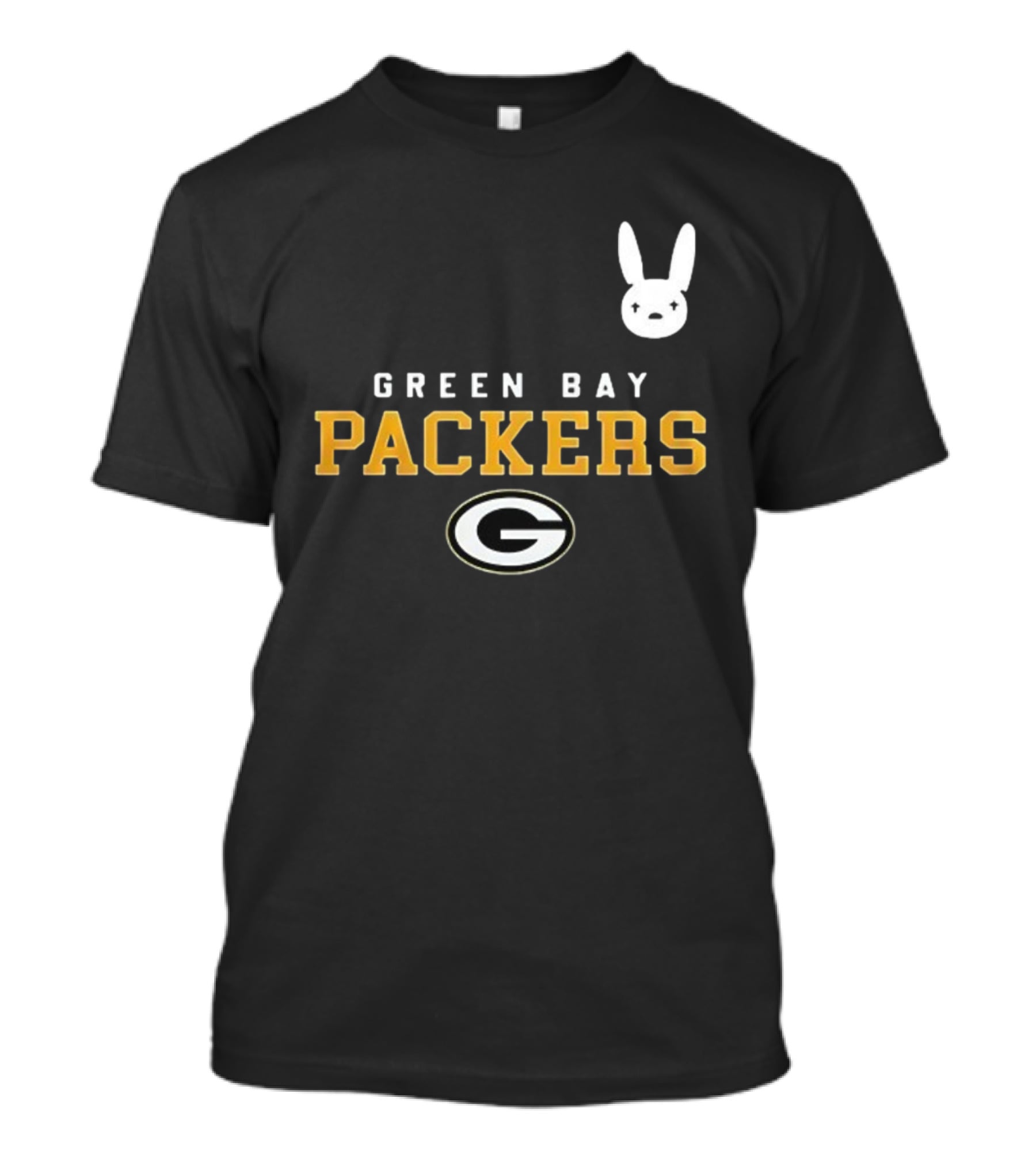 Bad Bunny X Green Bay Packers Collaboration With Iconic Bunny Motif T-Shirt
