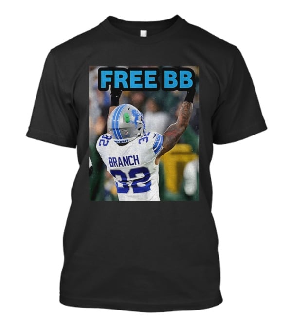 Free BB Brian Branch 32 Detroit Lions Football Fan Gear T-Shirt