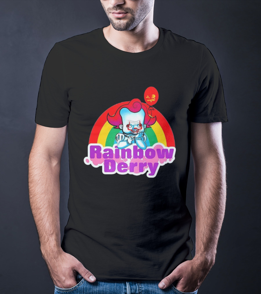 Rainbow Derry Pennywise Infant Balloon Cartoon T-Shirt
