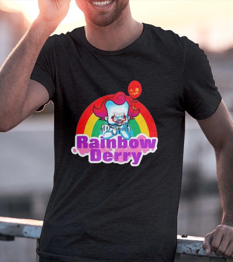 Rainbow Derry Pennywise Infant Balloon Cartoon T-Shirt