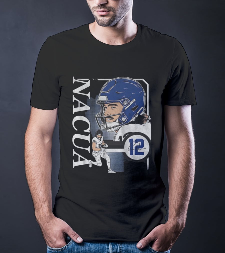 Puka Nacua Los Angeles Rams NFL Football 12 Signature Collage T-Shirt