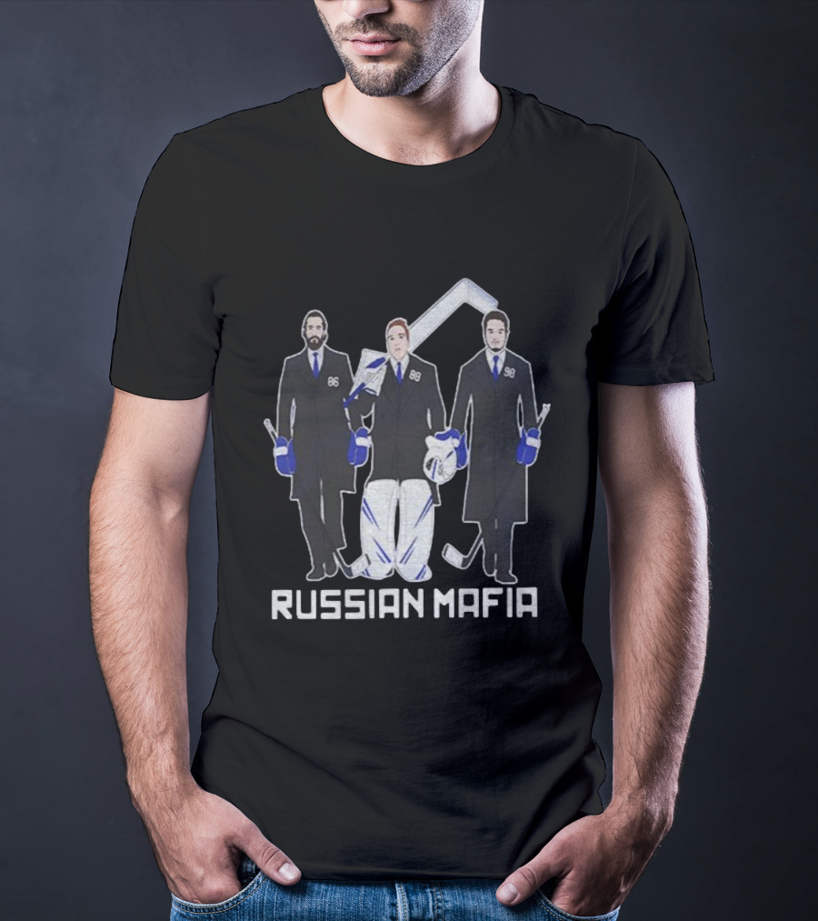 Nikita Kucherov Andrei Vasilevskiy Mikhail Sergachev Russian Mafia Tampa Bay Lightning Hockey T-Shirt