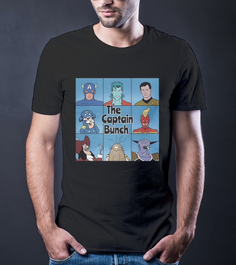 The Captain Bunch The Brady Bunch Cartoon Characters Inspired Design T-Shirt