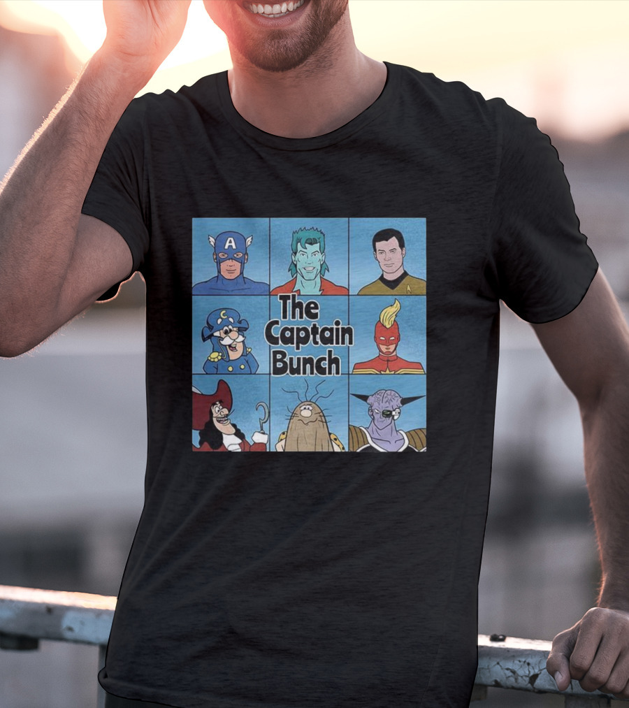 The Captain Bunch The Brady Bunch Cartoon Characters Inspired Design T-Shirt