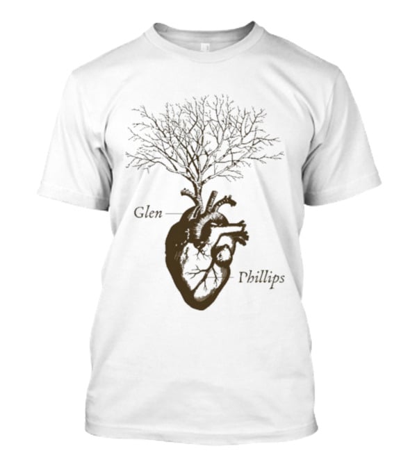 Glen Phillips Wooden Heart Tree Design T-Shirt