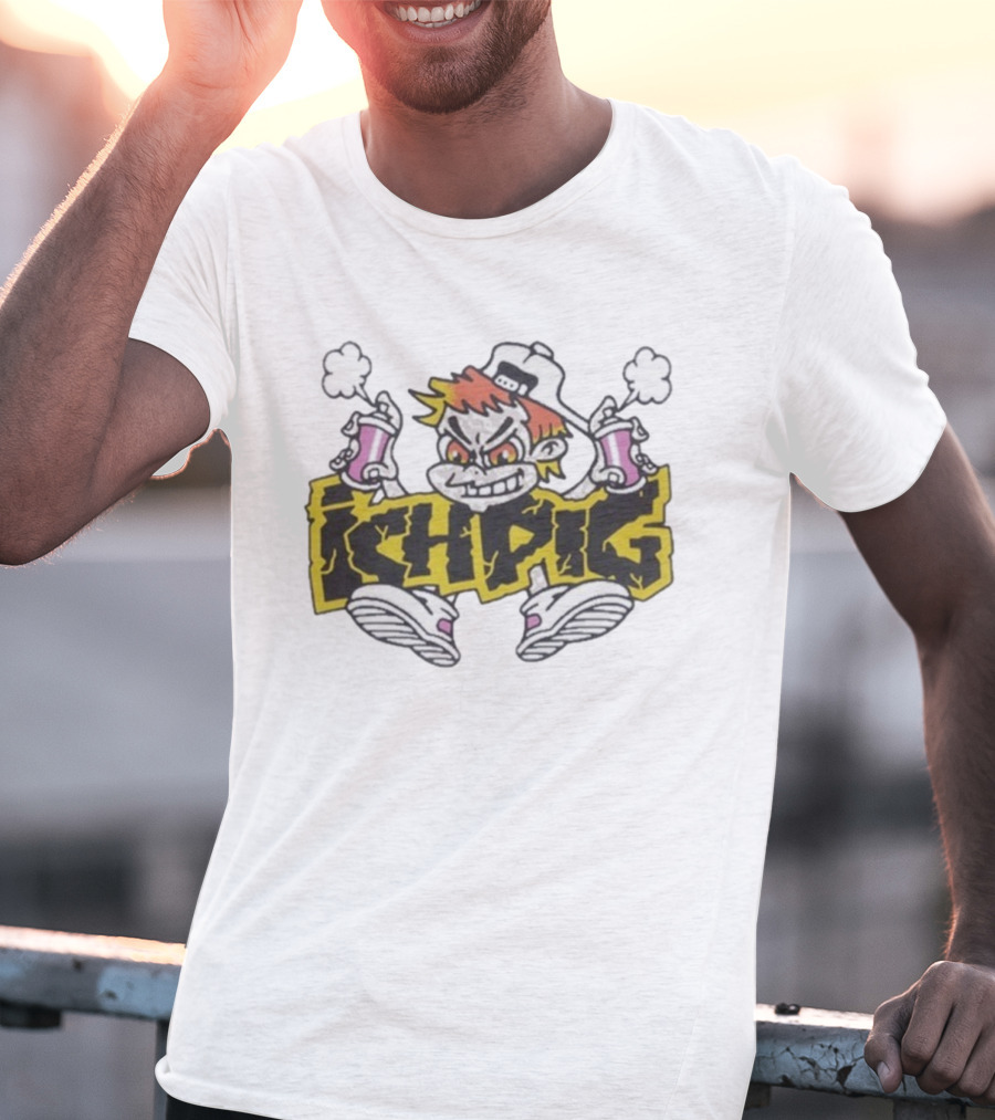 ICH-PIG Aeroboy Graffiti Character Streetwear Collection T-Shirt
