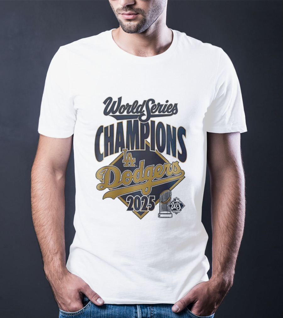 Los Angeles Dodgers 2025 World Series Champions Team Signature T-Shirt
