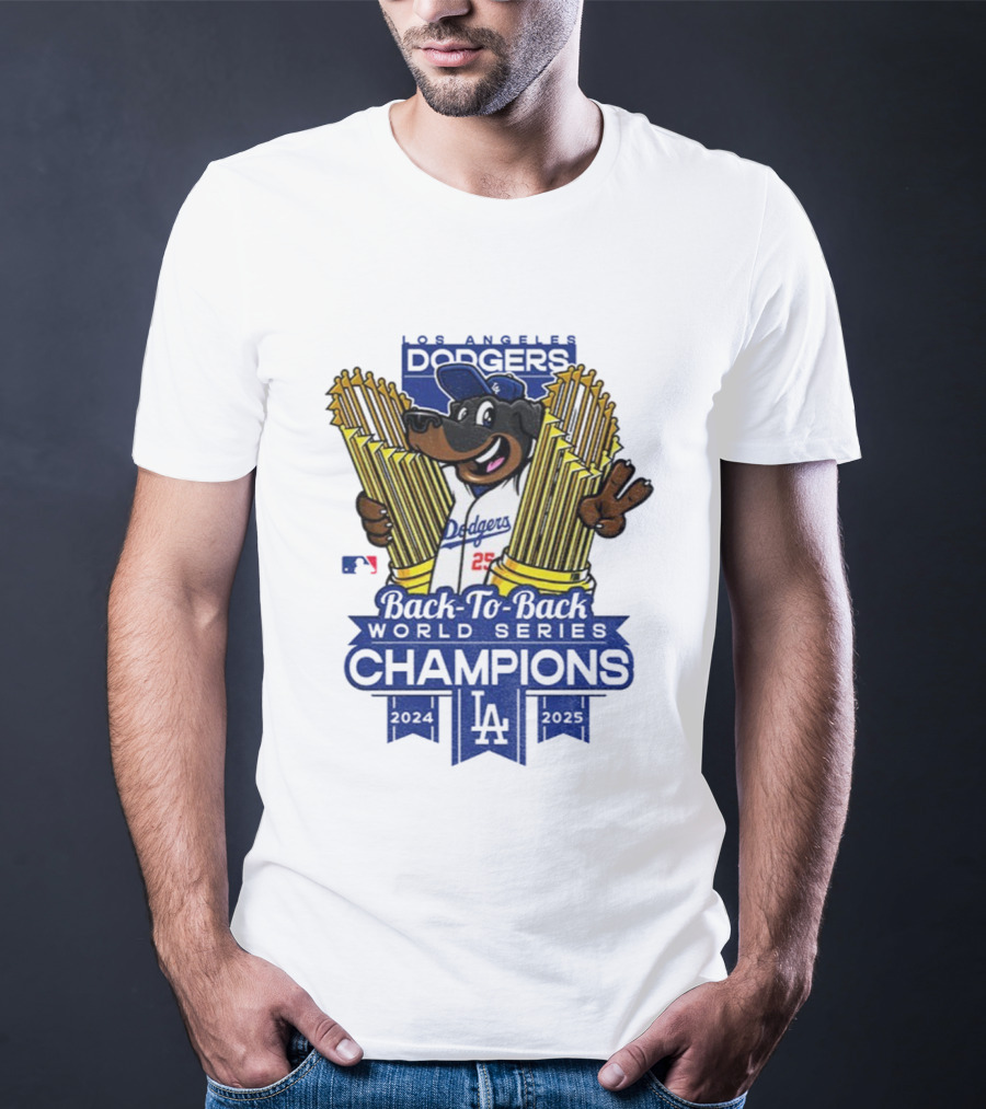 Los Angeles Dodgers Back-to-Back World Series Champions 2024-2025 T-Shirt