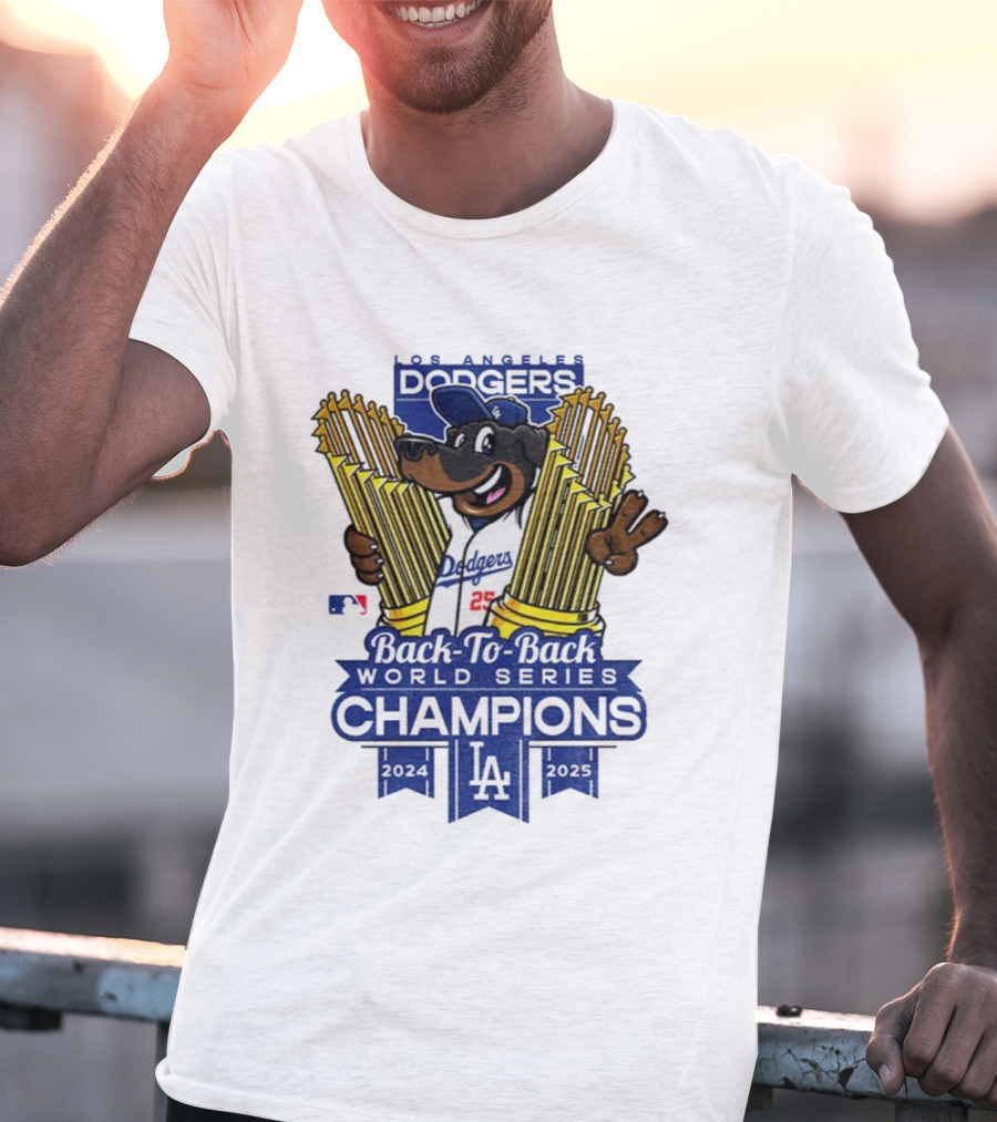 Los Angeles Dodgers Back-to-Back World Series Champions 2024-2025 T-Shirt