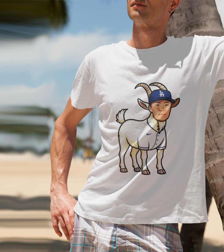 Los Angeles Dodgers Yoshinobu Yamamoto Goat MVP LA Cap T-Shirt
