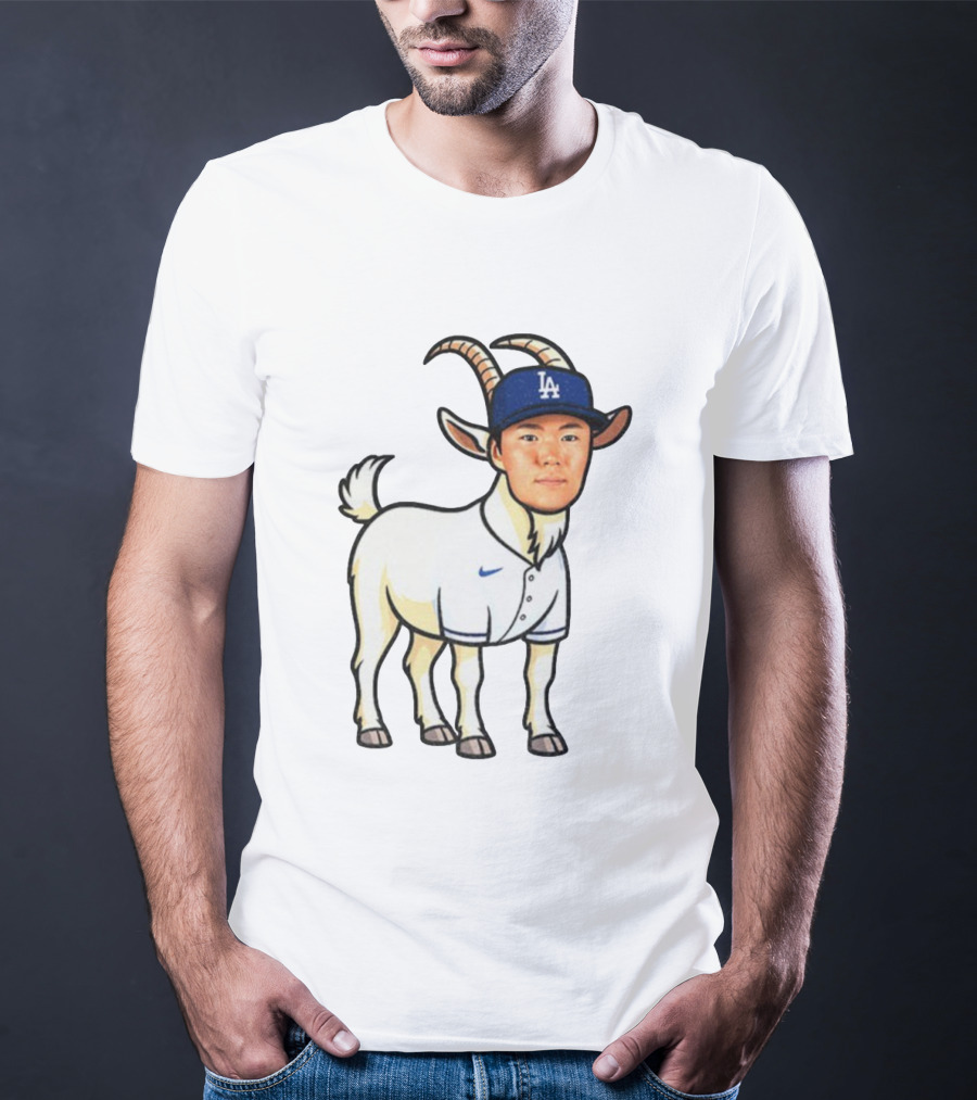 Los Angeles Dodgers Yoshinobu Yamamoto Goat MVP LA Cap T-Shirt