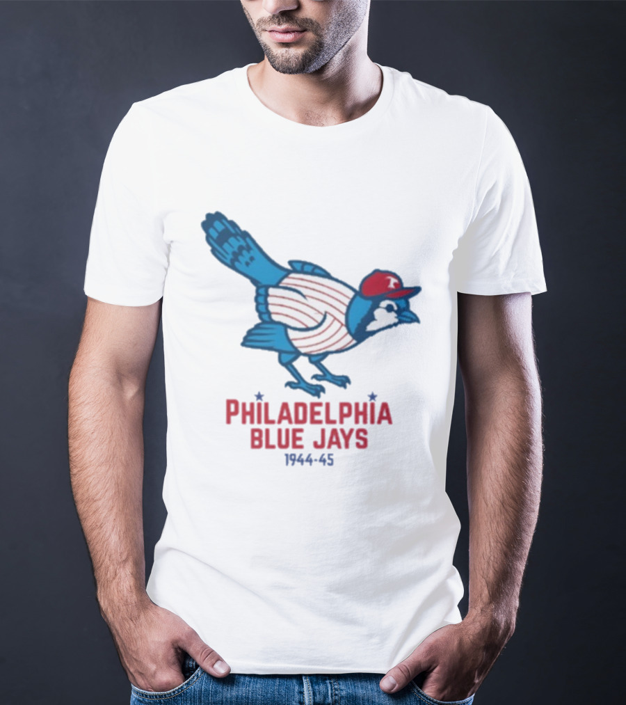 Philadelphia Blue Jays 1944-1945 Mascot Collaboration Phillies Blue Jays T-Shirt