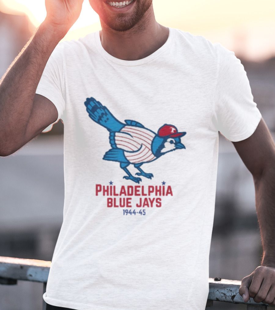 Philadelphia Blue Jays 1944-1945 Mascot Collaboration Phillies Blue Jays T-Shirt