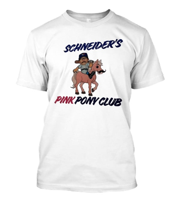 Schneider's Pink Pony Club Toronto Blue Jays Character Riding Cartoon Pony T-Shirt