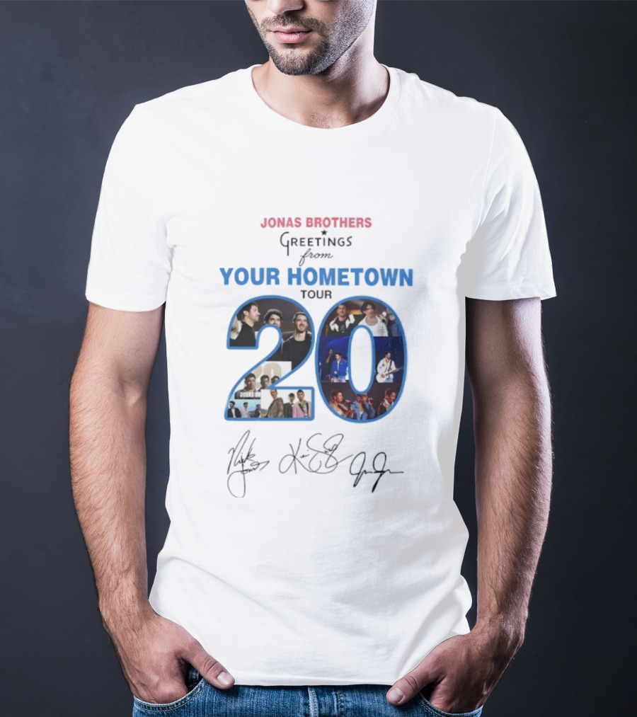 Jonas Brothers Greetings From Your Hometown Tour 2025 20 Signature T-Shirt