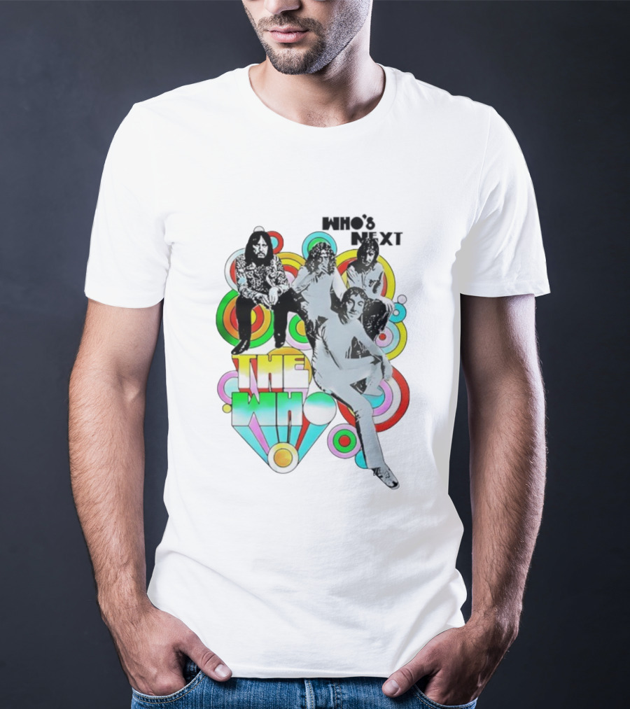 The Who Who's Next Band Members Psychedelic Circles T-Shirt