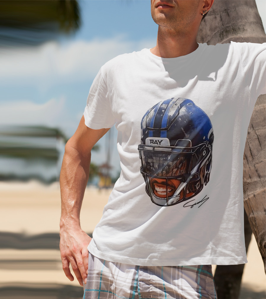 Zay Flowers Big Face Helmet Ravens Football T-Shirt