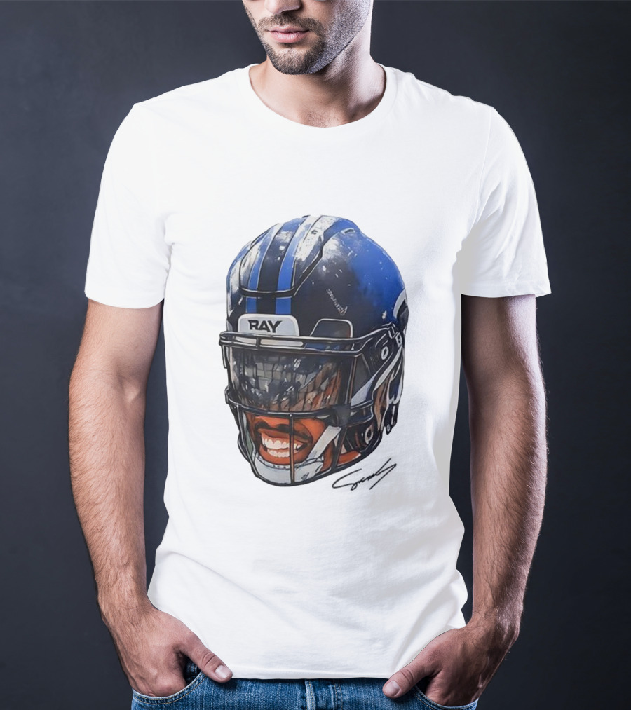 Zay Flowers Big Face Helmet Ravens Football T-Shirt